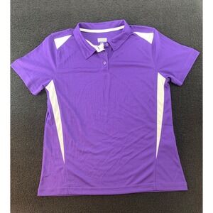 Augusta Sportswear Ladies Premier Polo Shirt Purple White Moisture Management M